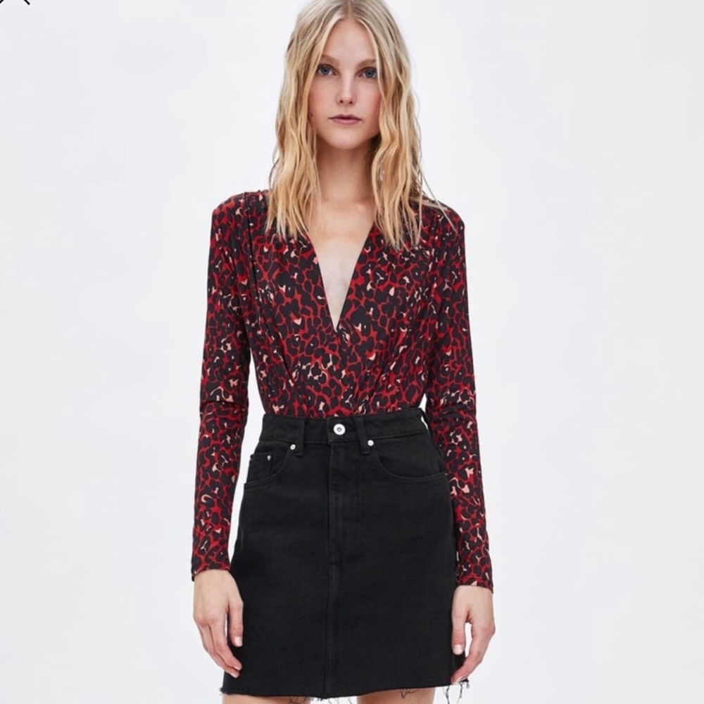Zara leopard print bodysuit